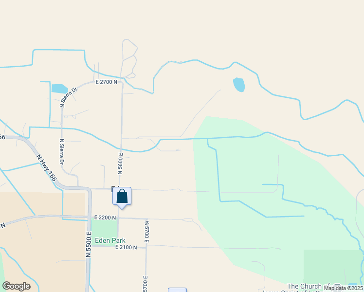 map of restaurants, bars, coffee shops, grocery stores, and more near 5838 East 2500 North in Eden