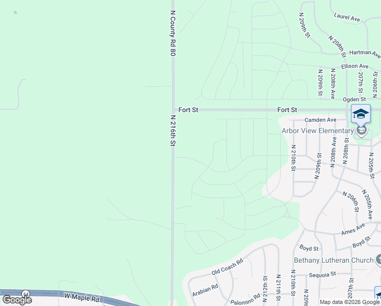 map of restaurants, bars, coffee shops, grocery stores, and more near 4665-5299 North County Road 80 in Omaha
