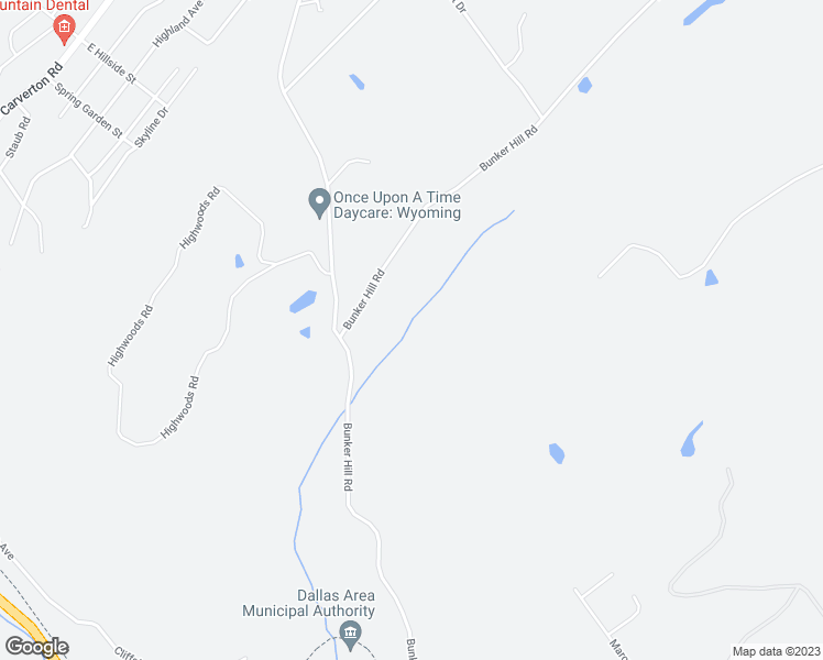 map of restaurants, bars, coffee shops, grocery stores, and more near 322 Bunker Hill Road in Wyoming