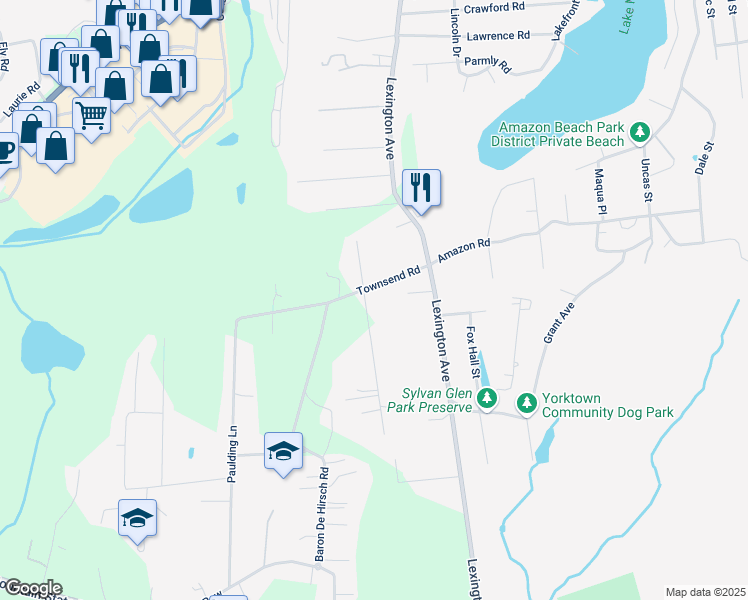 map of restaurants, bars, coffee shops, grocery stores, and more near 69 Briar Lane in Cortlandt