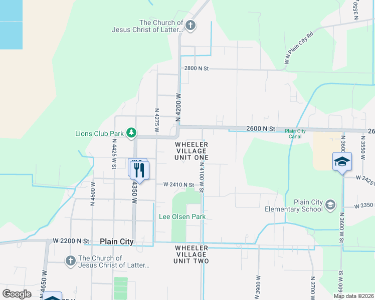 map of restaurants, bars, coffee shops, grocery stores, and more near 2520 4175 West Street in Plain City