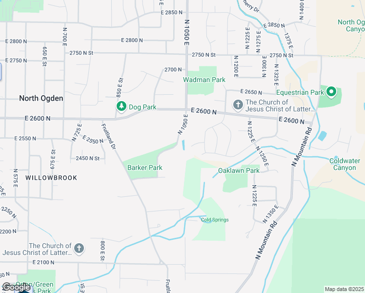 map of restaurants, bars, coffee shops, grocery stores, and more near 2508 950 East in Ogden