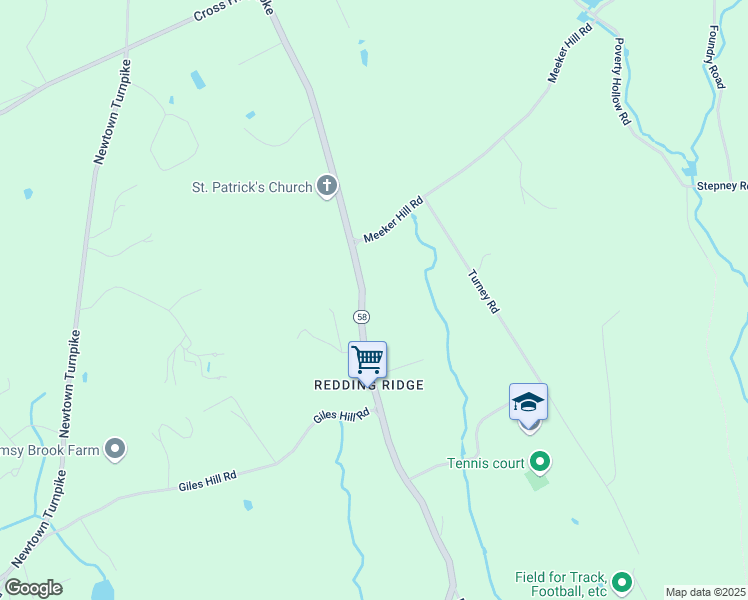 map of restaurants, bars, coffee shops, grocery stores, and more near 140 Black Rock Turnpike in Redding