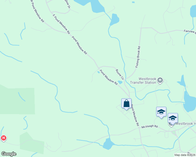 map of restaurants, bars, coffee shops, grocery stores, and more near 755 Pond Meadow Road in Westbrook