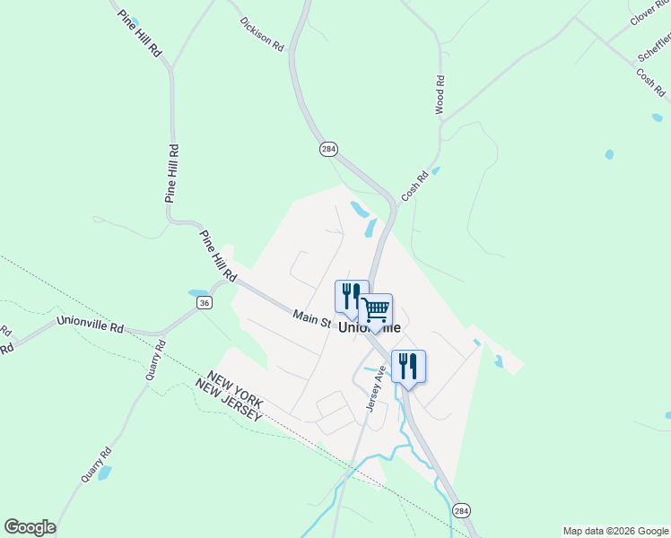map of restaurants, bars, coffee shops, grocery stores, and more near 30 High Street in Unionville