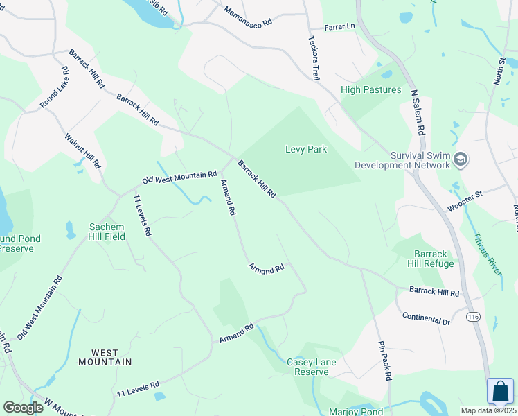 map of restaurants, bars, coffee shops, grocery stores, and more near 27 Armand Place in Ridgefield