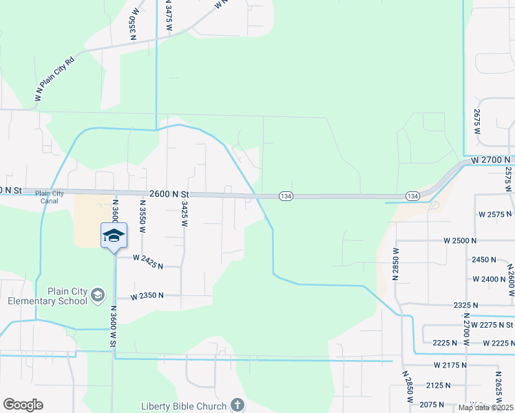 map of restaurants, bars, coffee shops, grocery stores, and more near 3231 West 2600 North Street in Ogden