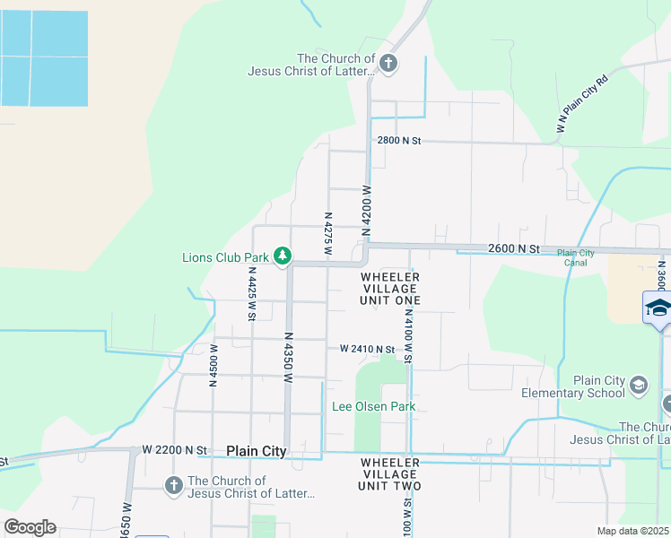 map of restaurants, bars, coffee shops, grocery stores, and more near 2568 North 4275 West in Plain City