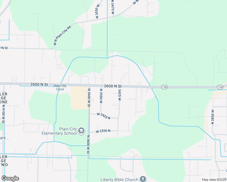 map of restaurants, bars, coffee shops, grocery stores, and more near 3462 West 2565 North in Plain City