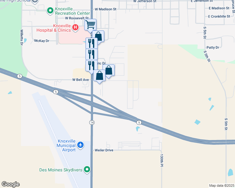 map of restaurants, bars, coffee shops, grocery stores, and more near 814 West Bell Avenue in Knoxville