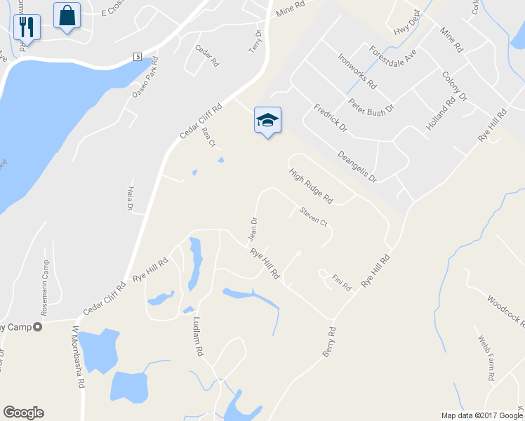 map of restaurants, bars, coffee shops, grocery stores, and more near 20 Jean Drive in Monroe