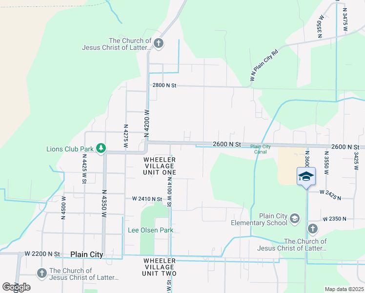map of restaurants, bars, coffee shops, grocery stores, and more near 4075 West 2600 North in Ogden
