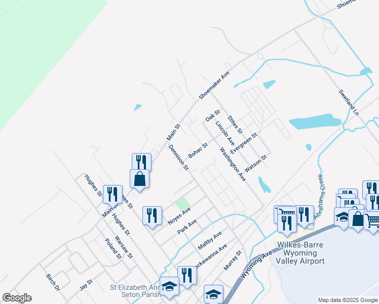 map of restaurants, bars, coffee shops, grocery stores, and more near 60 Bohac Street in Kingston