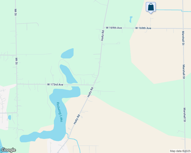 map of restaurants, bars, coffee shops, grocery stores, and more near 17214 Holtz Road in Lowell