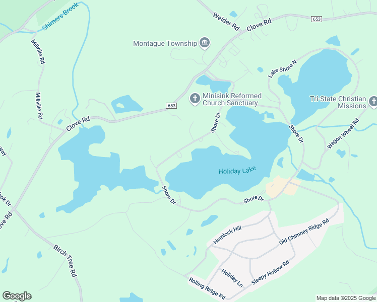 map of restaurants, bars, coffee shops, grocery stores, and more near 416 Shore Drive in Montague