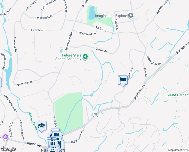 map of restaurants, bars, coffee shops, grocery stores, and more near 3 Carriage Drive in Shelton