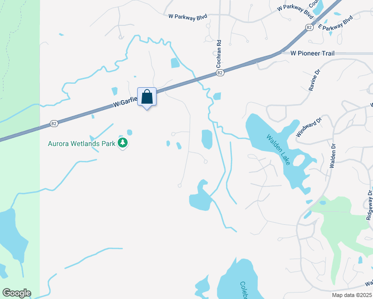 map of restaurants, bars, coffee shops, grocery stores, and more near 310 Lakeland Way in Aurora
