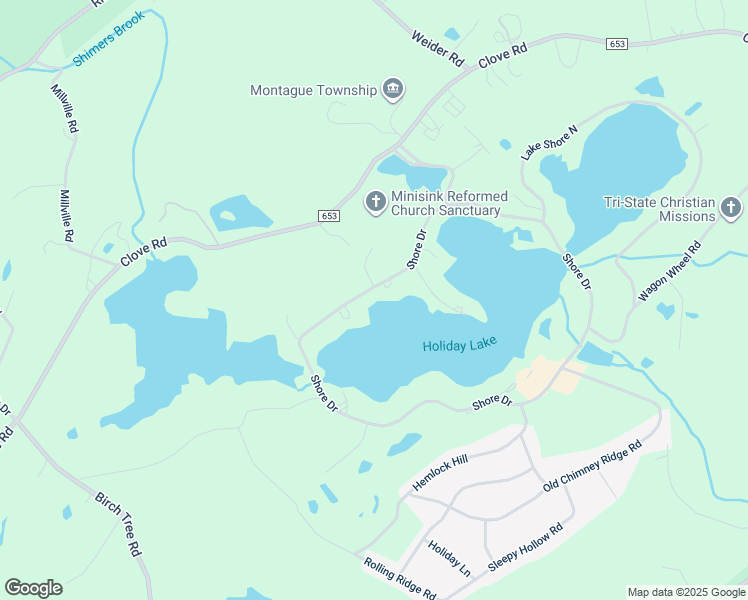 map of restaurants, bars, coffee shops, grocery stores, and more near 416 Shore Drive in Montague