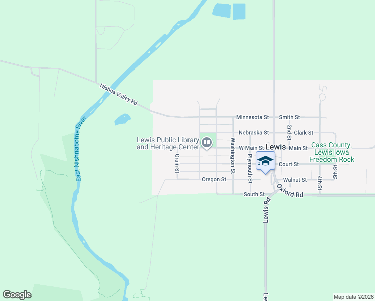 map of restaurants, bars, coffee shops, grocery stores, and more near 512 West Main Street in Lewis