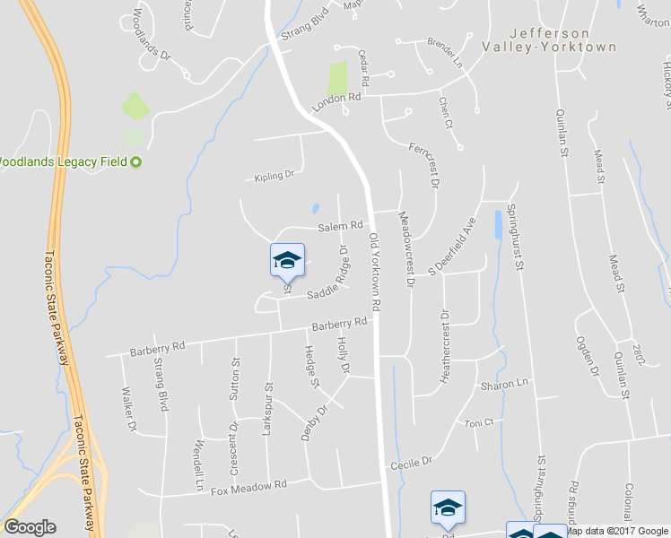 map of restaurants, bars, coffee shops, grocery stores, and more near 2911 Saddle Ridge Drive in Yorktown Heights