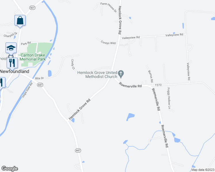 map of restaurants, bars, coffee shops, grocery stores, and more near 230 Hemlock Grove Rd in Greentown