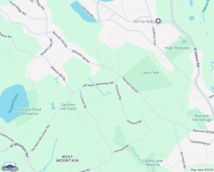 map of restaurants, bars, coffee shops, grocery stores, and more near 27 Old West Mountain Road in Ridgefield