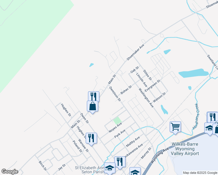 map of restaurants, bars, coffee shops, grocery stores, and more near 1130-1210 State Route 1010 in Swoyersville