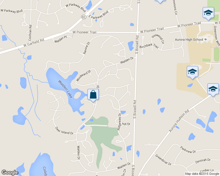 map of restaurants, bars, coffee shops, grocery stores, and more near 452 Bramble Lane in Aurora