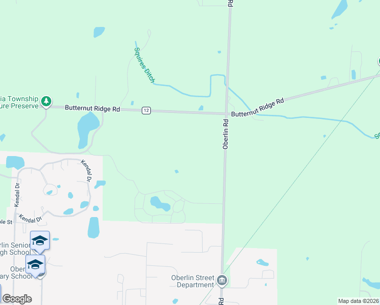 map of restaurants, bars, coffee shops, grocery stores, and more near 12380 Oberlin Road in Oberlin