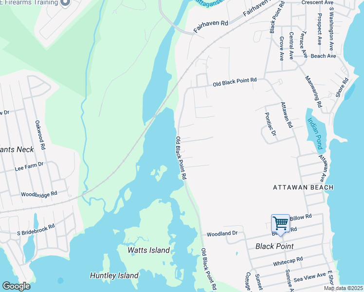 map of restaurants, bars, coffee shops, grocery stores, and more near 90 Old Black Point Road in East Lyme