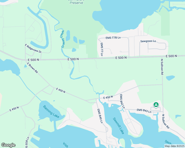 map of restaurants, bars, coffee shops, grocery stores, and more near 5903 East 500 North in Leesburg