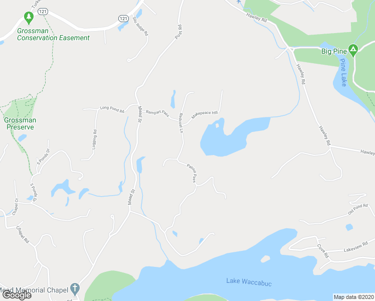 map of restaurants, bars, coffee shops, grocery stores, and more near 3 Redcoat Lane in Waccabuc