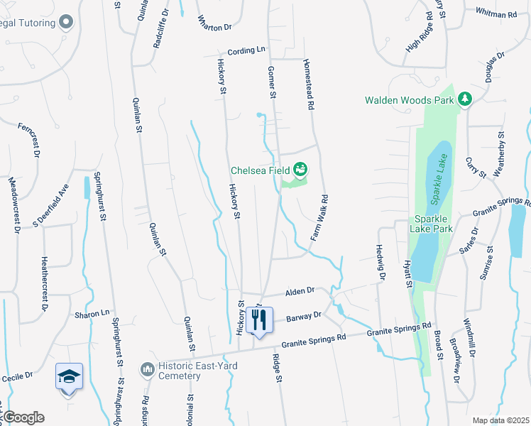 map of restaurants, bars, coffee shops, grocery stores, and more near 2872 Birch Street in Yorktown Heights