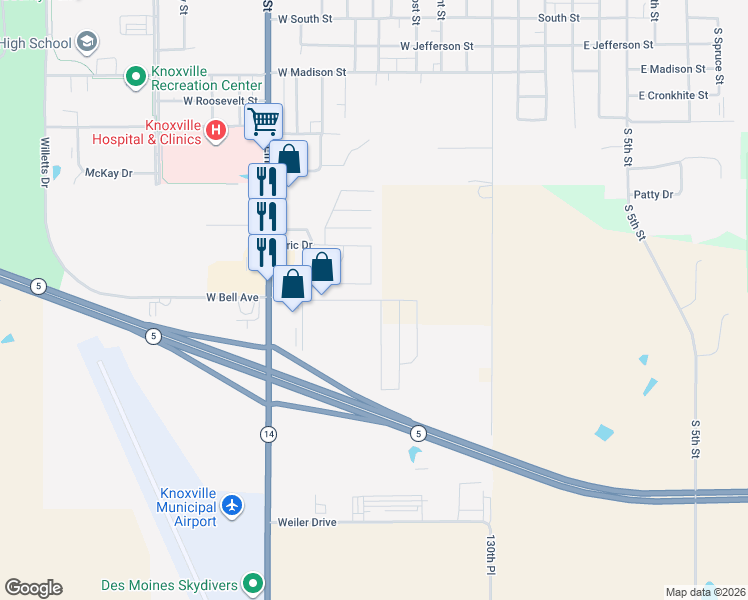 map of restaurants, bars, coffee shops, grocery stores, and more near 814 West Bell Avenue in Knoxville