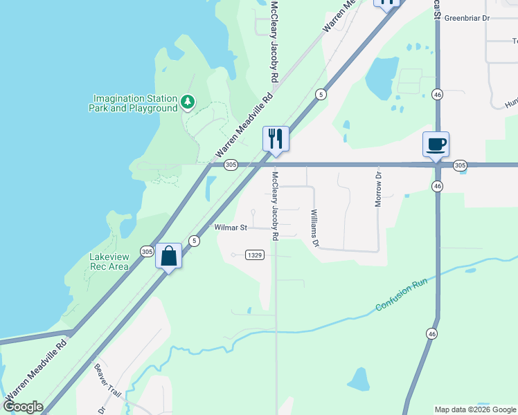 map of restaurants, bars, coffee shops, grocery stores, and more near 2195 Wilmar Street in Cortland