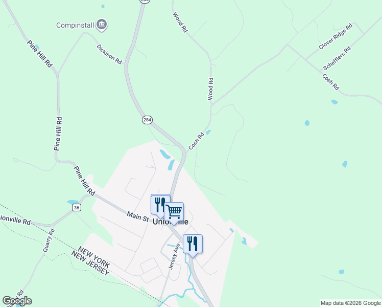 map of restaurants, bars, coffee shops, grocery stores, and more near 2 Amdurer Road in Westtown