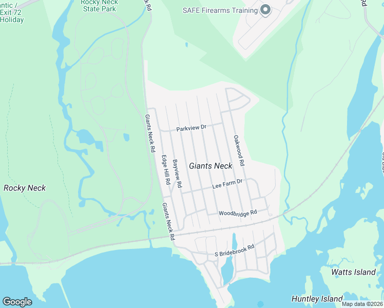 map of restaurants, bars, coffee shops, grocery stores, and more near 88 South Edgewood Road in East Lyme