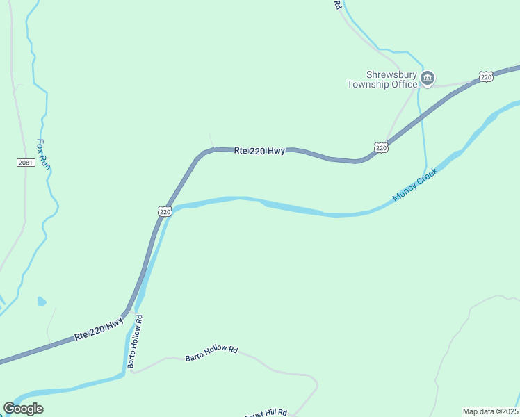 map of restaurants, bars, coffee shops, grocery stores, and more near 10958 Route 220 Highway in Hughesville