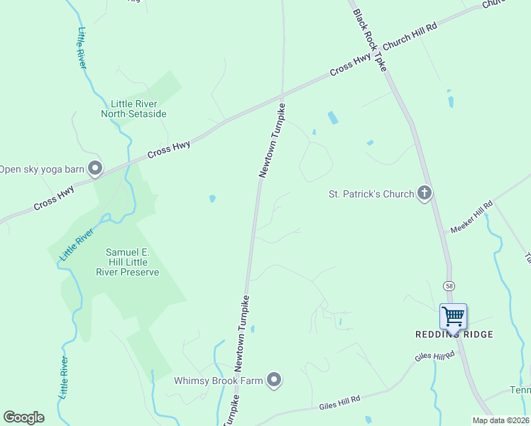 map of restaurants, bars, coffee shops, grocery stores, and more near 380 Newtown Turnpike in Redding