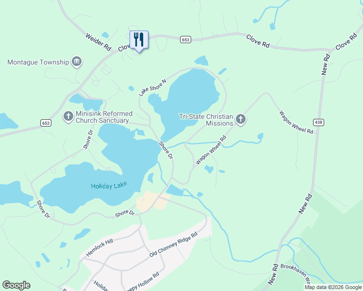 map of restaurants, bars, coffee shops, grocery stores, and more near 308 Lake Shore South in Montague