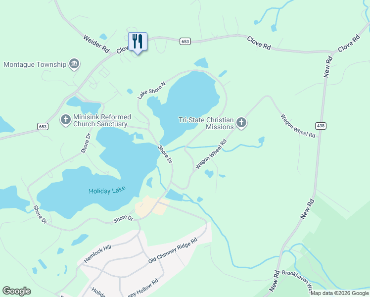 map of restaurants, bars, coffee shops, grocery stores, and more near 308 Lake Shore South in Montague