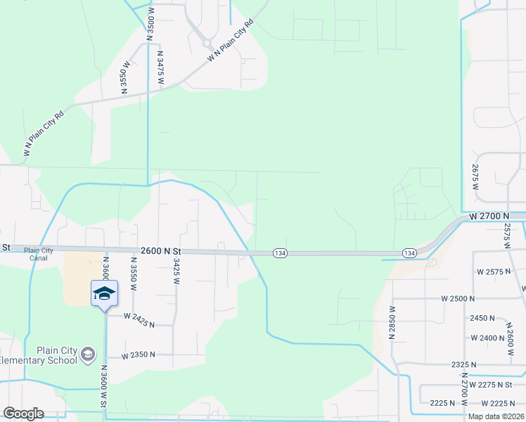map of restaurants, bars, coffee shops, grocery stores, and more near 2714 North 3200 West in Ogden