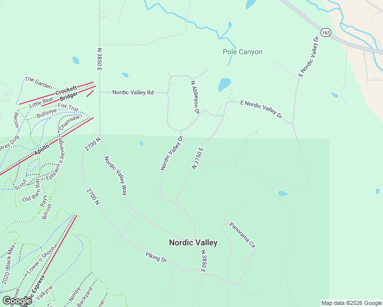 map of restaurants, bars, coffee shops, grocery stores, and more near 2639 North 3750 East in Eden