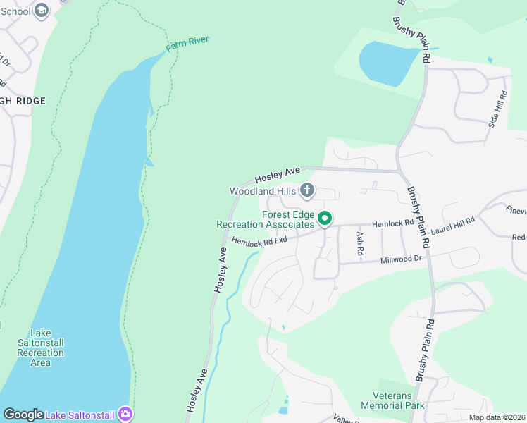 map of restaurants, bars, coffee shops, grocery stores, and more near 70 Foxbridge Village Road in Branford