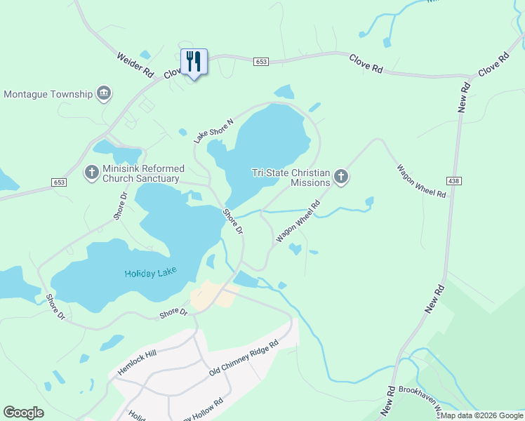 map of restaurants, bars, coffee shops, grocery stores, and more near 308 Lake Shore South in Montague