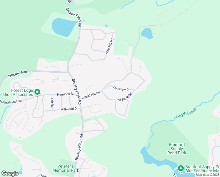 map of restaurants, bars, coffee shops, grocery stores, and more near 12 Pineview Drive in Branford