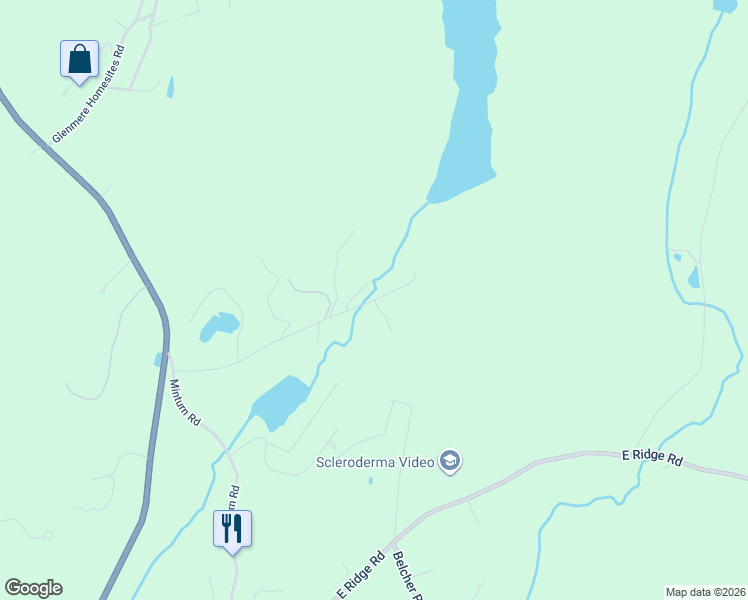map of restaurants, bars, coffee shops, grocery stores, and more near 18 West Lake Road in Warwick
