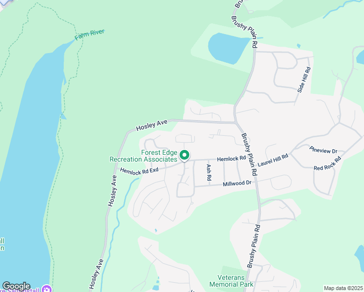 map of restaurants, bars, coffee shops, grocery stores, and more near 17 Hampton Park in Branford