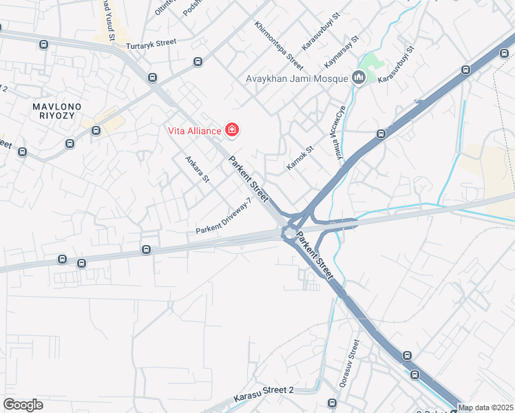 map of restaurants, bars, coffee shops, grocery stores, and more near 180 Parkent ko'chasi in Тошкент