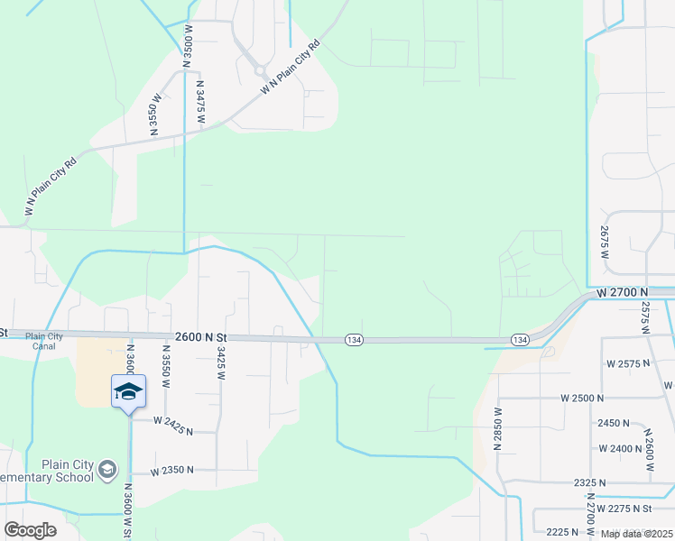 map of restaurants, bars, coffee shops, grocery stores, and more near 2848 West 2725 North in Plain City